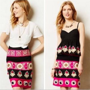 Catrina embroidered Pom skirt